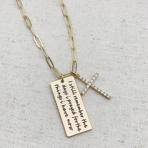 Thankful necklace gold