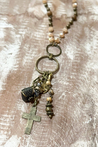 Acacia Necklace Cross