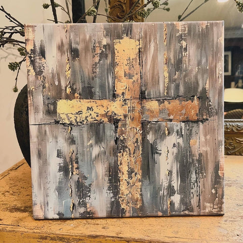 Cross canvas art print, Christian home decor,  Wall tabletop